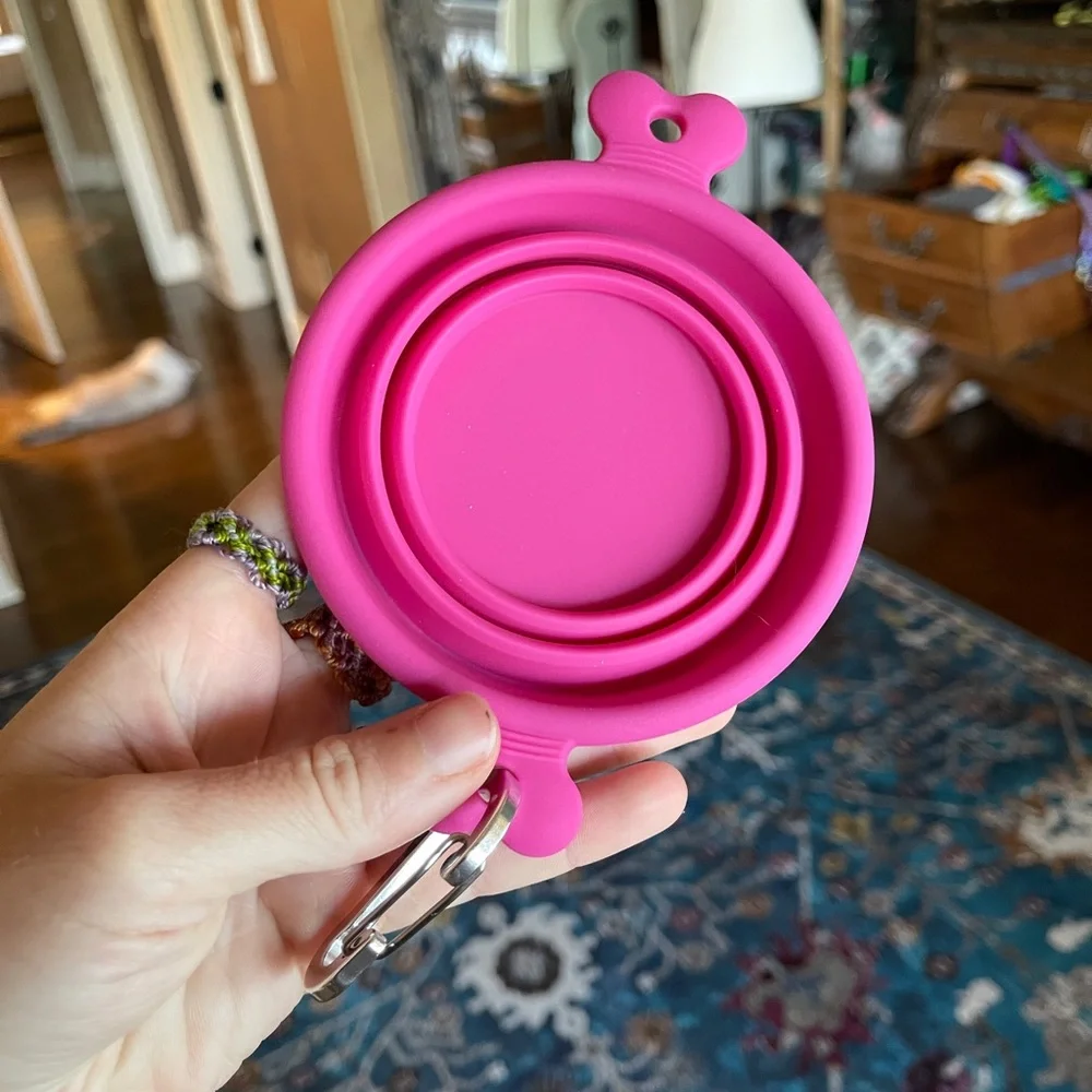 Travel Cup Dog Cat Food Bowl
